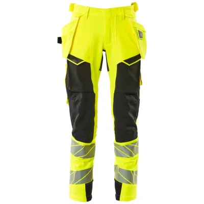 Mascot Warn-Stretchhose mit Hängetaschen 19031-711 Gr. 45 hi-vis gelb/schwarz