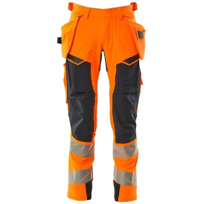 Mascot Warn-Stretchhose mit Hängetaschen 19031-711 Gr. 96 hi-vis orange/schwarzblau