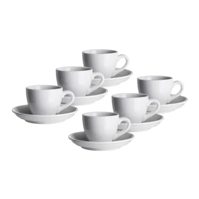 Mäser Cappuccinotassen-Set, Porzellan COLOMBIA Weiß