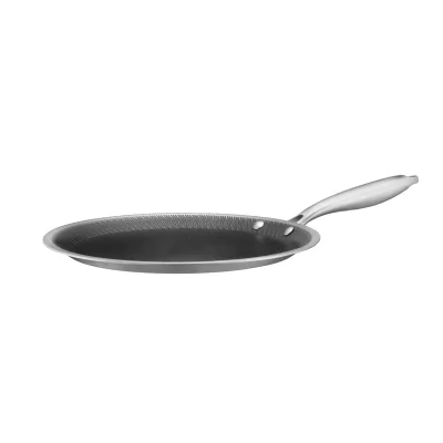 Mäser Crêpe-Pfanne 28 cm, Edelstahl Hestia Keramik Silber / Schwarz