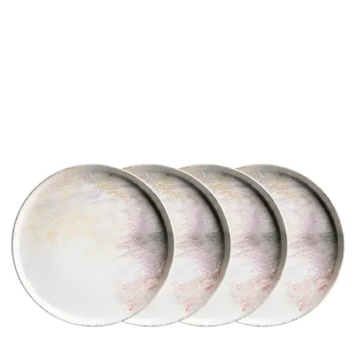 Mäser Dessertteller-Set, Steinzeug Aquarellia Weiß, Lila