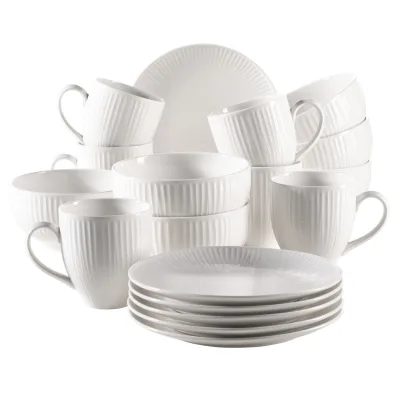Mäser Frühstücksset, Porzellan Dalia Weiß