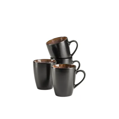 Mäser Kaffeebecher-Set, Steinzeug Teona Blau, Braun, Grün, Schwarz