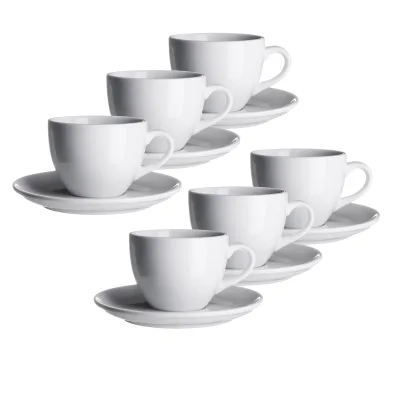 Mäser Kaffeetassen-Set, Porzellan COLOMBIA weiß