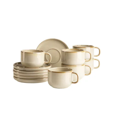 Mäser Kaffeetassen-Set, Steinzeug Cordelia