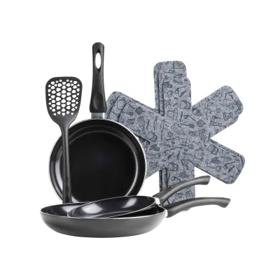 Mäser Pfannen Set, 7-tlg., Aluminium Ezaki Schwarz
