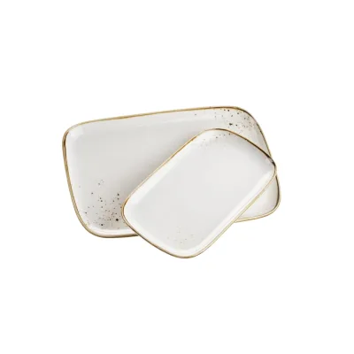 Mäser Platten-Set, Porzellan Pintar Beige / Braun