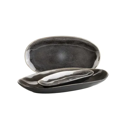 Mäser Plattenset, Keramik Niara Organic Braun / Schwarz