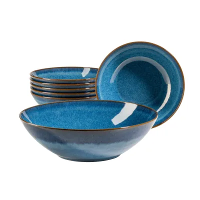 Mäser Salatschüssel-Set, Keramik OSSIA Königsblau