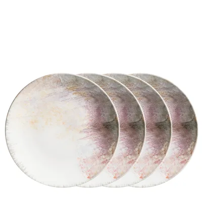 Mäser Speiseteller-Set, Steinzeug Aquarellia Weiß, Lila