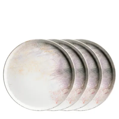 Mäser Speiseteller-Set, Steinzeug Aquarellia Weiß, Lila