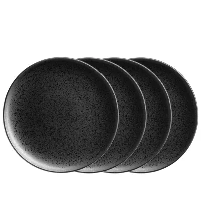 Mäser Speiseteller-Set, Steinzeug Essential Schwarz