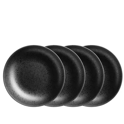 Mäser Suppenteller-Set, Steinzeug Essential Schwarz