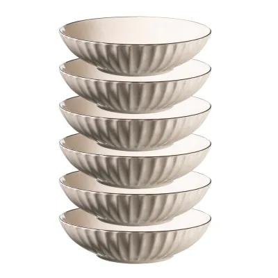Mäser Suppenteller-Set, Steinzeug Osita Weiß