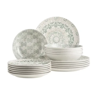 Mäser Teller Set, Porzellan Ornea