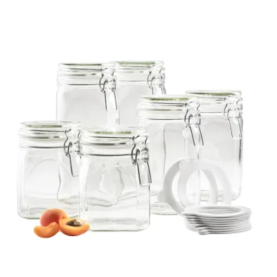 Mäser Vorratsglas-Set mit Deckel, Glas Gothika Transparent