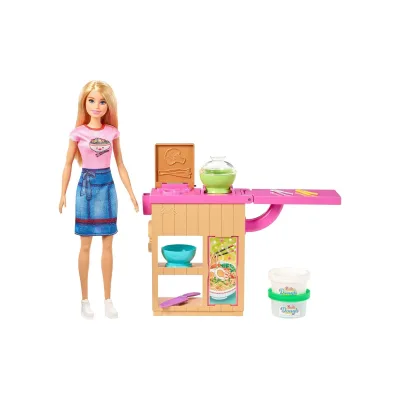 Mattel GHK43 - Barbie - You can be anything - Puppe, Pasta Spielset mit Zubehör und Knete