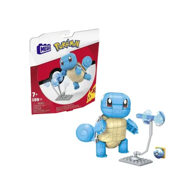 Mattel GYH00 - Mega - Pokémon - Schiggy Klemmbausteine-Satz, 199 Teile