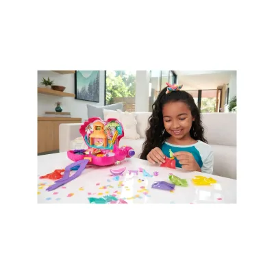 Mattel HJN76 - Polly Pocket - Spielset mit 26 Überraschungen, Flamingo-Party (HGC41)