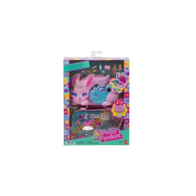 Mattel JFT88 - Polly Pocket - 2-in 1 Häschenschatulle, Mini Spielset