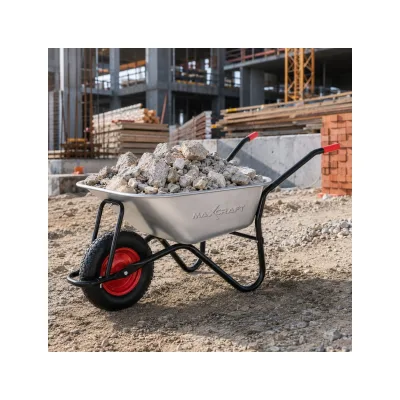 MAXCRAFT Schubkarre / Bauschubkarre Luftbereifung 250 kg 100 L - Schwarz