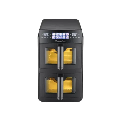 Melchioni Heißluftfritteuse 10L Doppelkorb 2600W Dual Zone Display