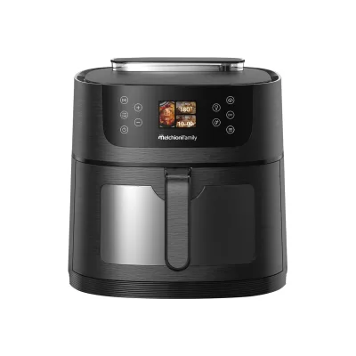 Melchioni Heißluftfritteuse 8L AI Dampf 1800W 24 Programme Display