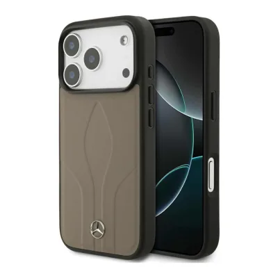 Mercedes Apple Leather The Move MagSafe iPhone 17 Pro Max Hülle Braun