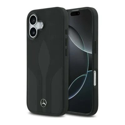 Mercedes Apple Leather The Move MagSafe iPhone 17 Schutzhülle Schwarz