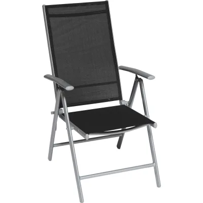 Merxx Alu Klappsessel Amalfi, schwarz