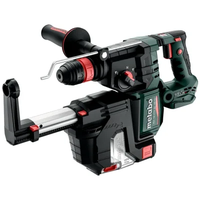 Metabo Akku-Kombihammer KH 18 LTX 28 BL Q Set ISA, incl. Staubabsaugung, Zubehör, metaBOX