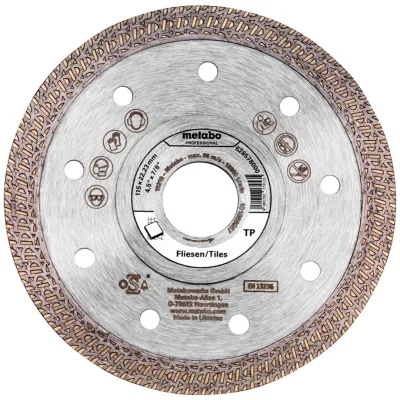 Metabo Diamanttrennscheibe 115x22,23mm, TP, Fliesen professional