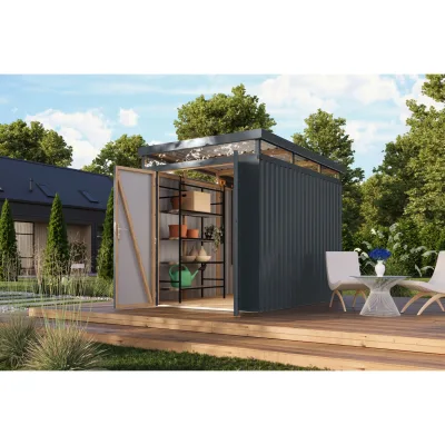 Metallgerätehaus Boldmere XXL im Set mit Anbaudach 2 m