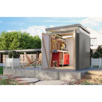 Metallgerätehaus Boldmere XXL im Set mit Anbaudach 2 m