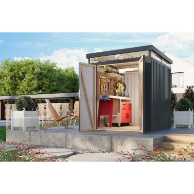 Metallgerätehaus Boldmere XXL im Set mit Anbaudach 2 m