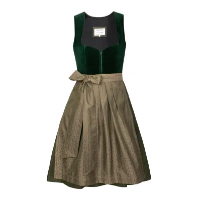 Midi Dirndl Livia Samt Grün