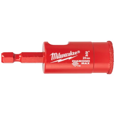 Milwaukee Diamantbohrer DIAMOND MAX 1/4 Hex 20 mm, Nassbohrer