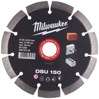 Milwaukee Diamanttrennscheibe DSU 150 mm optimiert für Mauernutfräsen