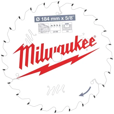 Milwaukee Kreissägeblätter für Handkreissägen 184/5/8 Z24 Wechselzahn