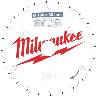 Milwaukee Kreissägeblätter für Handkreissägen 190/30 Z24 Wechselzahn