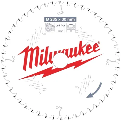 Milwaukee Kreissägeblätter für Handkreissägen 235/30 Z48 Wechselzahn