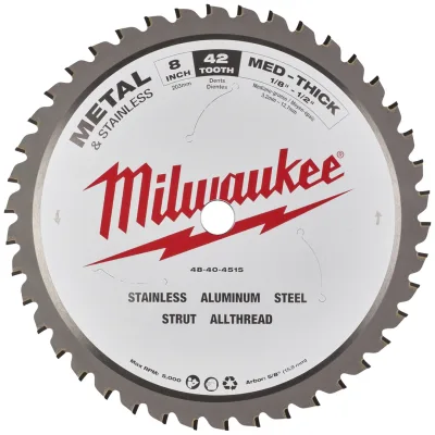 Milwaukee Metall-Kreissägeblatt für Handkreissägen 203/15,87 mm Z42