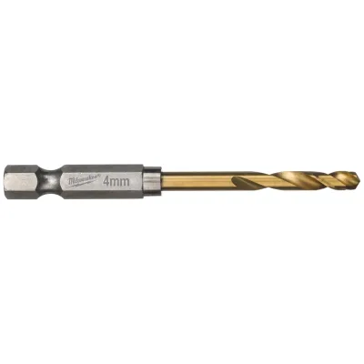 Milwaukee Metallbohrer SHOCKWAVE HSS-G TiN 4 mm (2 Stk.)