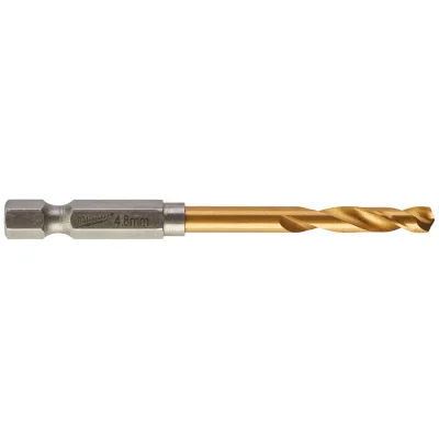 Milwaukee Metallbohrer SHOCKWAVE HSS-G TiN 4,8 mm (1 Stk.)