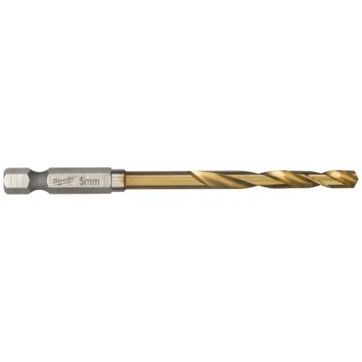 Milwaukee Metallbohrer SHOCKWAVE HSS-G TiN 5 mm (1 Stk.)