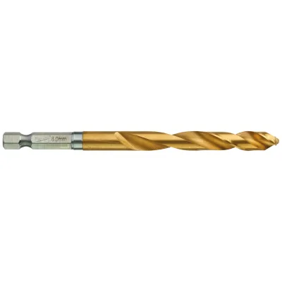 Milwaukee Metallbohrer SHOCKWAVE HSS-G TiN 8 mm (1 Stk.)