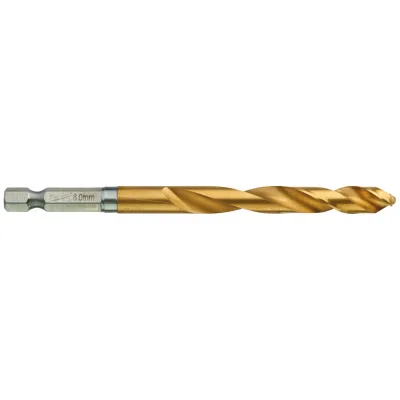 Milwaukee Metallbohrer SHOCKWAVE HSS-G TiN 8,0 mm (5 Stk.)