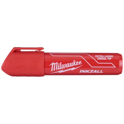 Milwaukee Permanentmarker INKZALL mit Keilspitze, rot, Größe