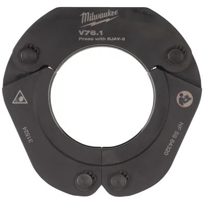 Milwaukee Pressbacken RJ18-V76.1 76.1mm Ring Jaw + V Profile
