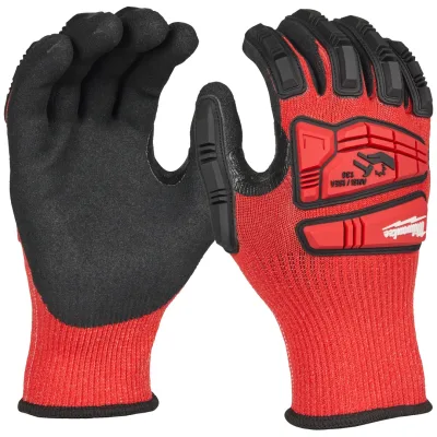 Milwaukee Schnittschutzhandschuhe Impact Klasse 3/C Gr. 7 schwarz/rot
